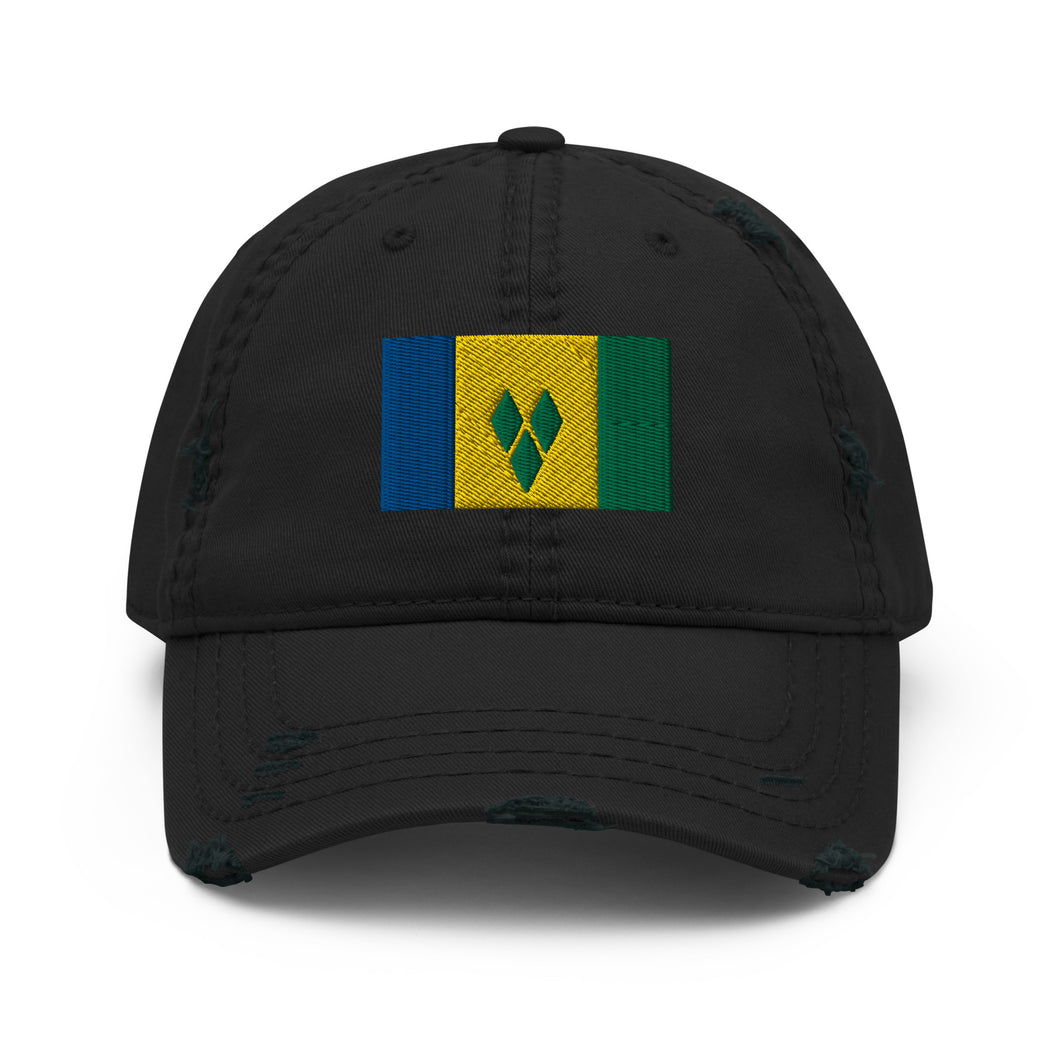 St Vincent and the Grenadines Distressed Dad Hat