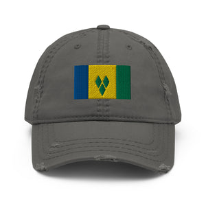 St Vincent and the Grenadines Distressed Dad Hat