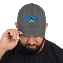 Load image into Gallery viewer, St. Lucia Distressed Dad Hat