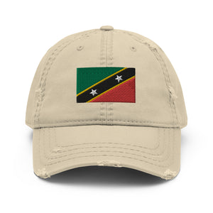 St Kitts and Nevis Distressed Dad Hat