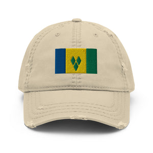 St Vincent and the Grenadines Distressed Dad Hat