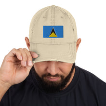 Load image into Gallery viewer, St. Lucia Distressed Dad Hat