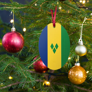 St. Vincent and the Grenadines Wooden Christmas Ornaments