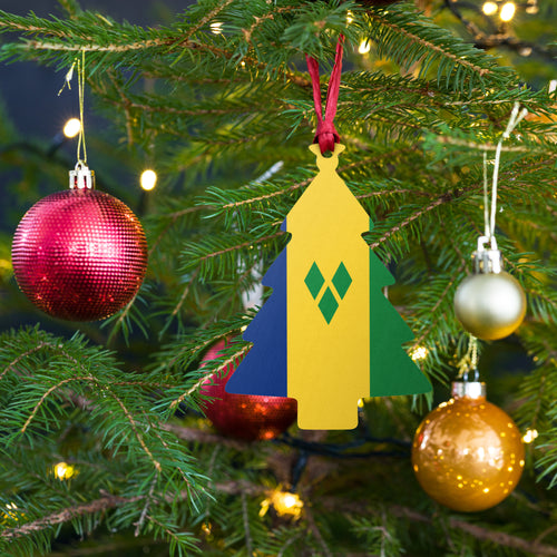 St. Vincent and the Grenadines Wooden Christmas Ornaments