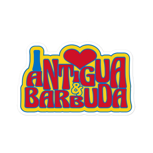 I love Antigua and Barbuda Bubble-free stickers