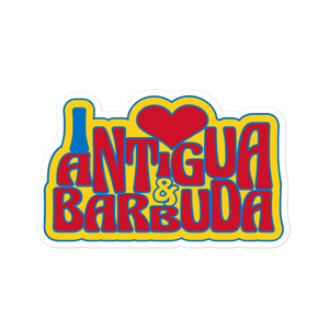 I love Antigua and Barbuda Bubble-free stickers