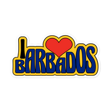 Load image into Gallery viewer, I love Barbados Bubble-free stickers