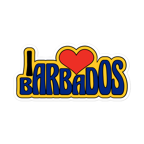 I love Barbados Bubble-free stickers