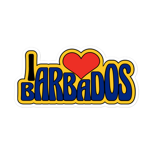 I love Barbados Bubble-free stickers