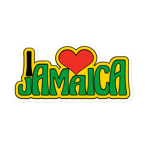 I love Jamaica Bubble-free stickers