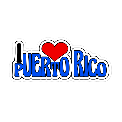 I love Puerto Rico Bubble-free stickers