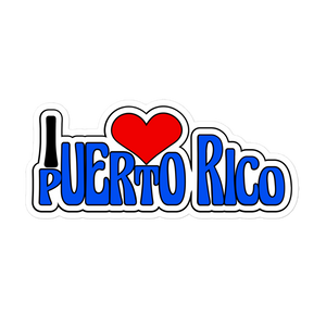 I love Puerto Rico Bubble-free stickers