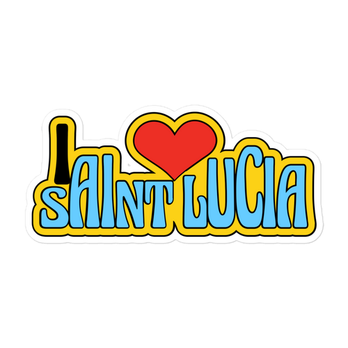 I love St Lucia Bubble-free stickers