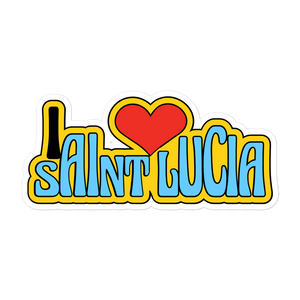 I love St Lucia Bubble-free stickers