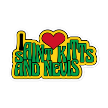 Load image into Gallery viewer, I love St Kitts and Nevis Bubble-free stickers