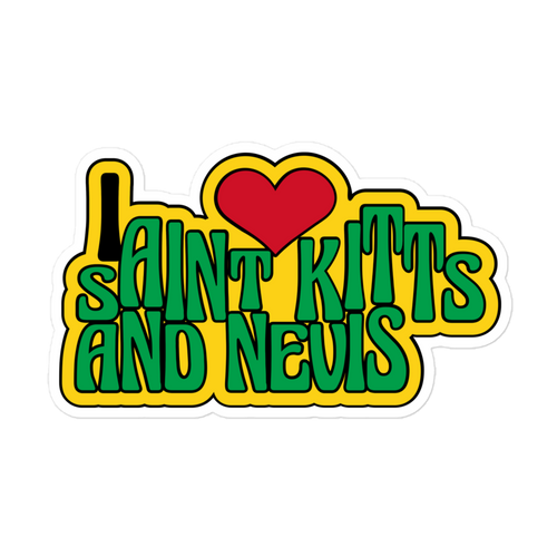 I love St Kitts and Nevis Bubble-free stickers