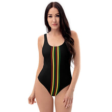 Load image into Gallery viewer, Rasta Striped One-Piece Swimsuit