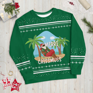 Merri Crissmuss  Green Unisex Sweatshirt