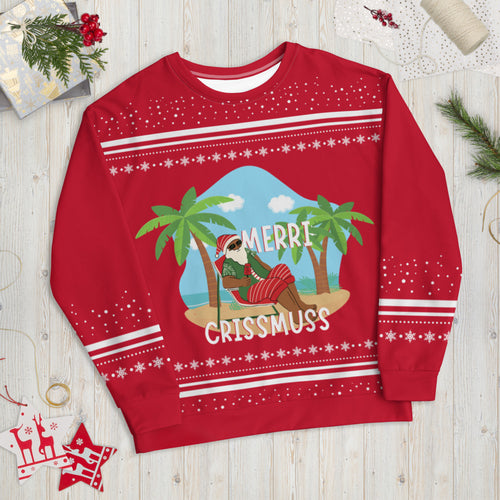 Merri Crissmuss Red Unisex Sweatshirt