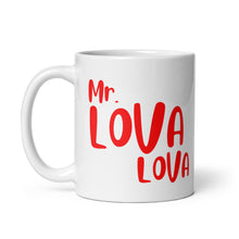 Load image into Gallery viewer, Mr. Lova Lova Valentines White Glossy Mug